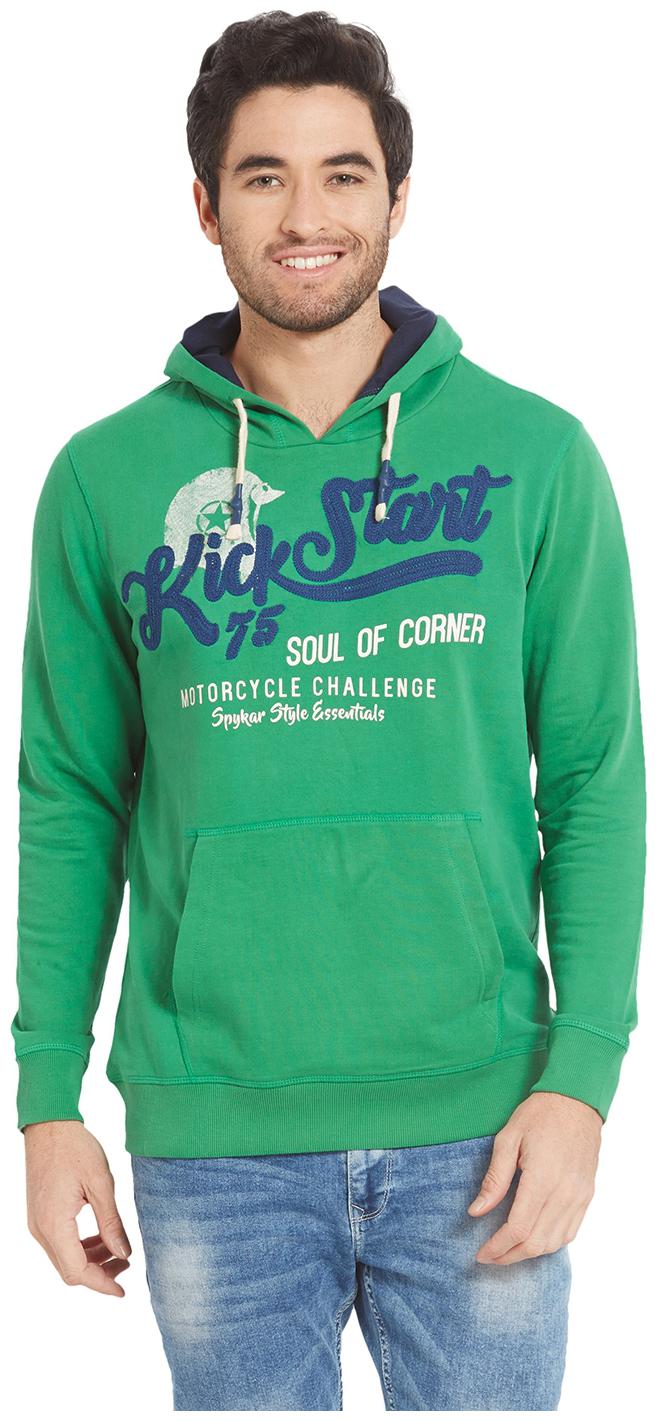 

Spykar Mens Green Slim Fit Sweatshirts
