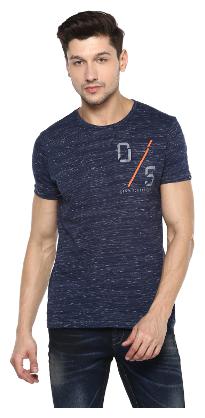 

Spykar Men Blue Slim fit Cotton Round neck T-Shirt - Pack Of 1