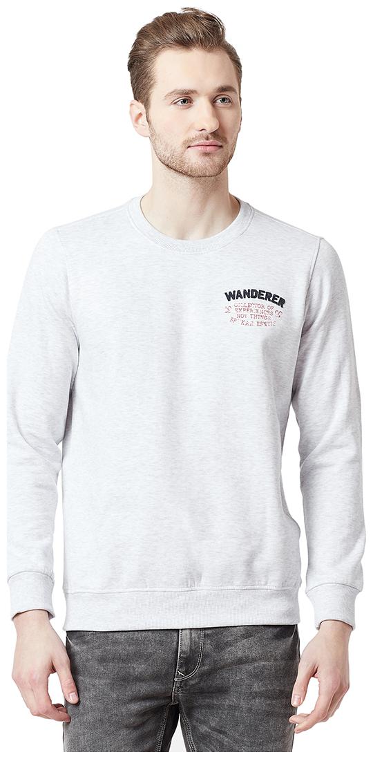 

Spykar Men White Round neck Sweatshirt