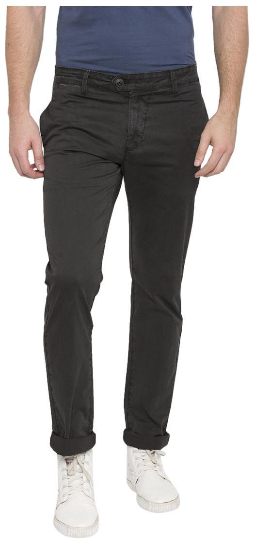 

Spykar Men Brown Solid Slim fit Regular trousers