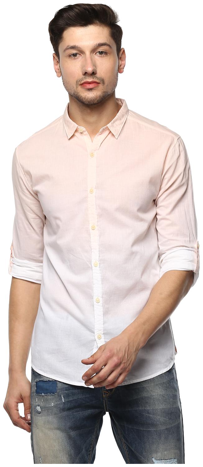 

Spykar Men Pink Solid Slim Fit Casual Shirt
