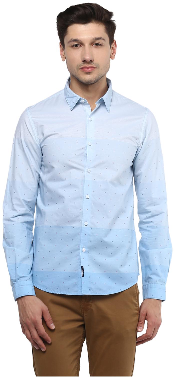 

Spykar Turquoise Slim Fit Shirt