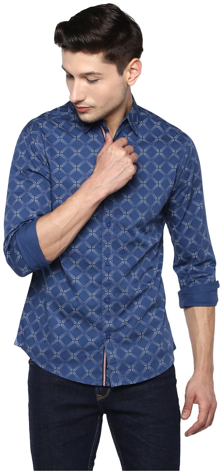 

Spykar Turquoise Slim Fit Shirt