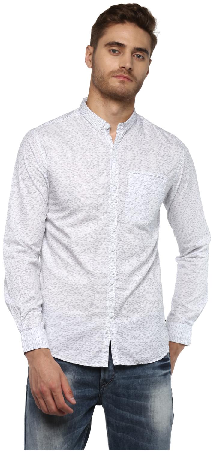 

Spykar Men White Printed Slim Fit Casual Shirt