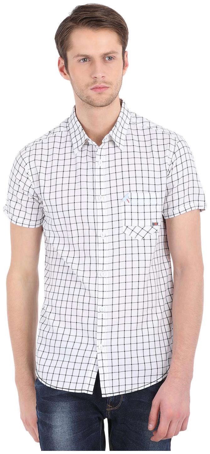 

Spykar Men White Checked Slim Fit Casual Shirt