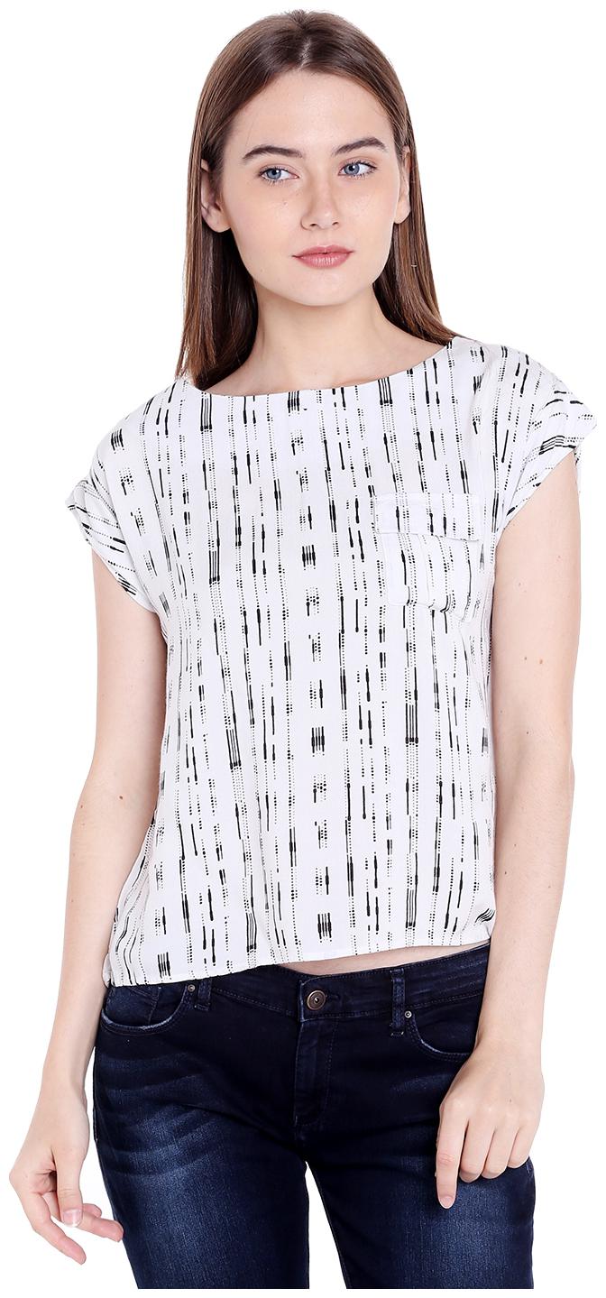

Spykar Women Polka dots Regular top - White