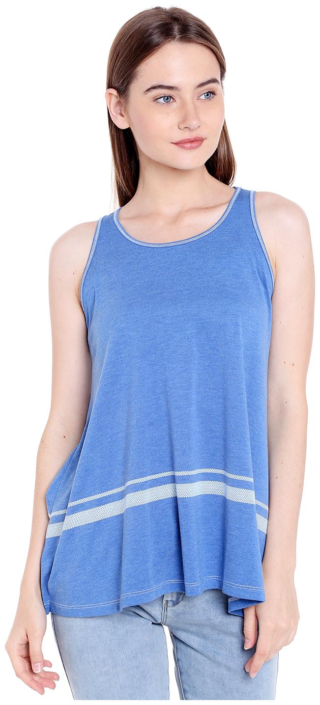 

Spykar Women Solid Regular top - Blue