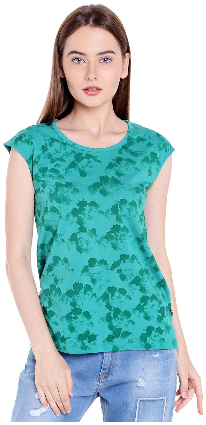 

Spykar Womens Cotton Green Regular Fit Tshirts