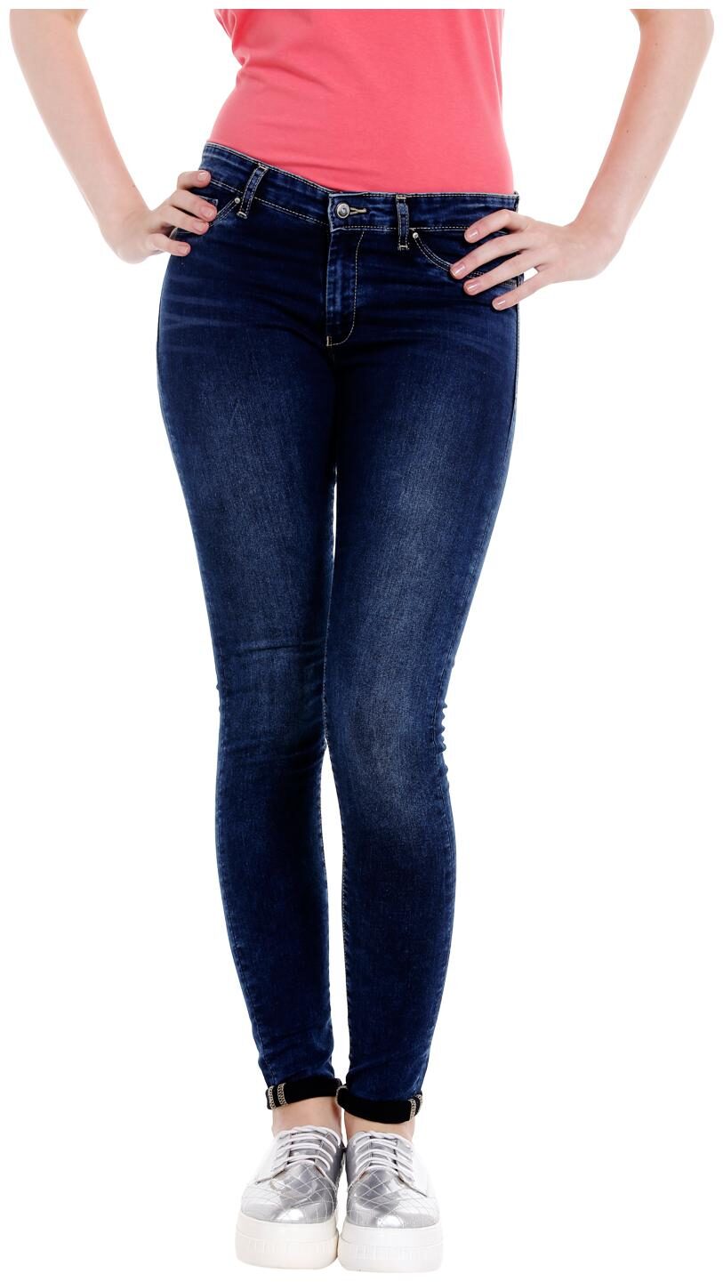 

Spykar Women Cotton Solid Blue Jeans