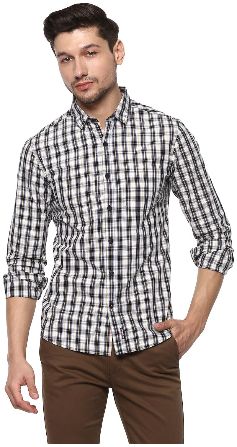 

Spykar Men White Checked Slim Fit Casual Shirt