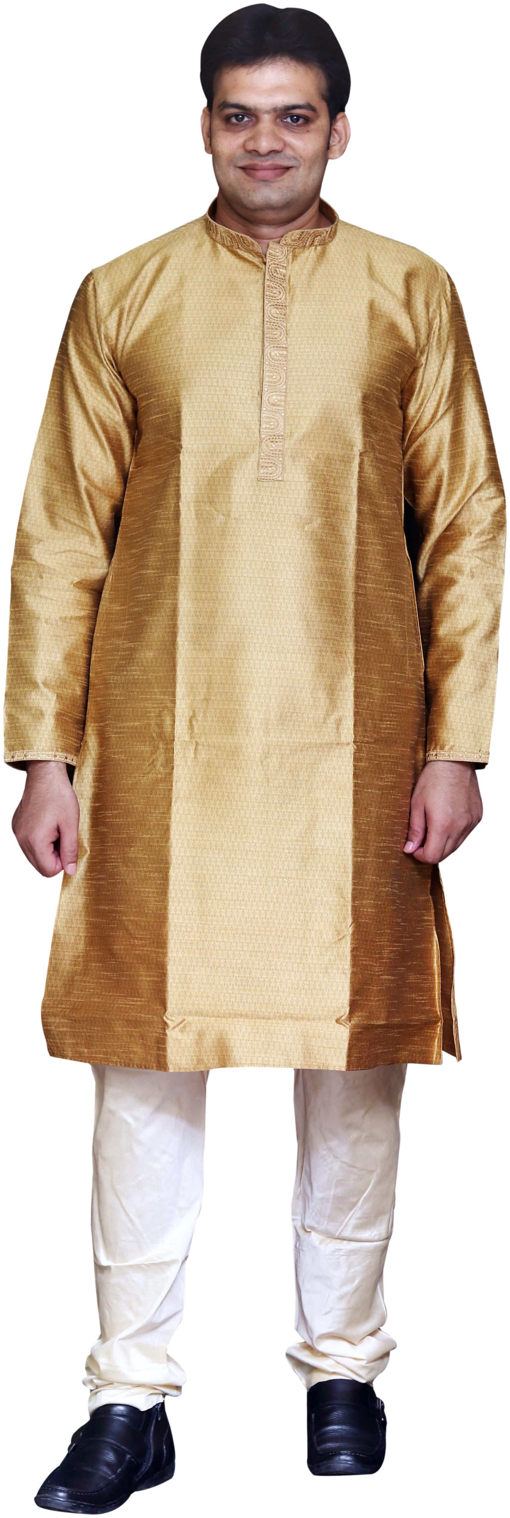 

Sreemant Men Beige Regular Fit Kurta