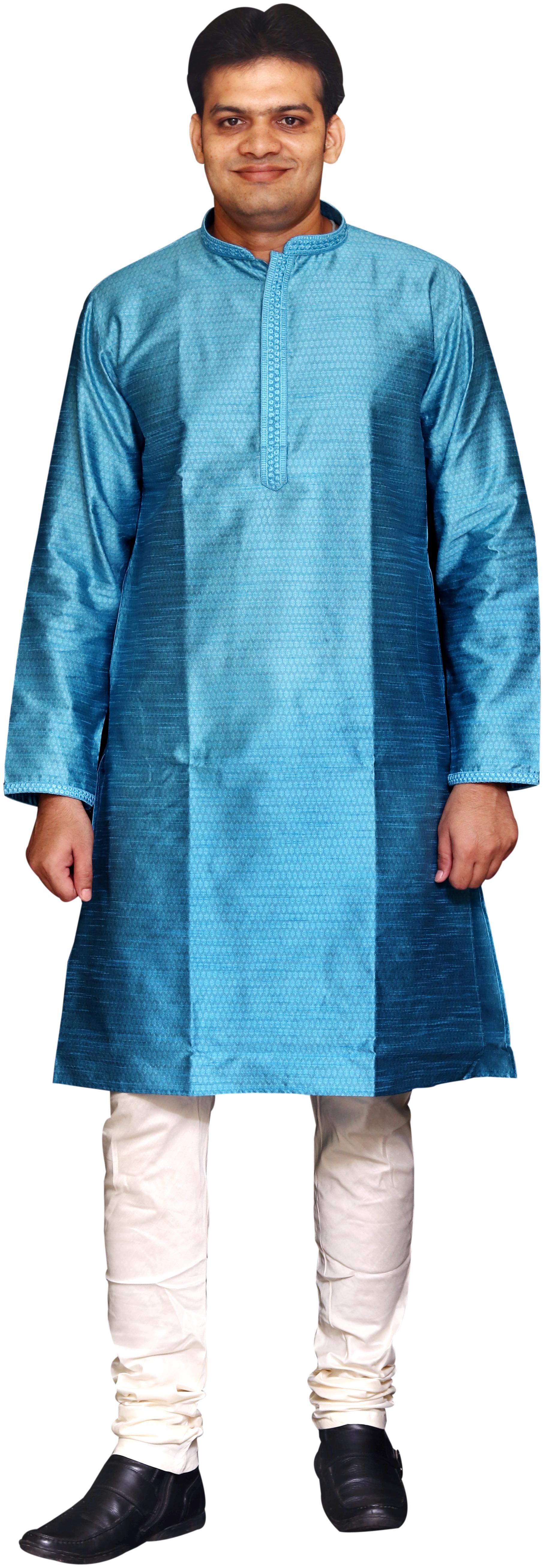 

Sreemant Men Blue Regular Fit Kurta