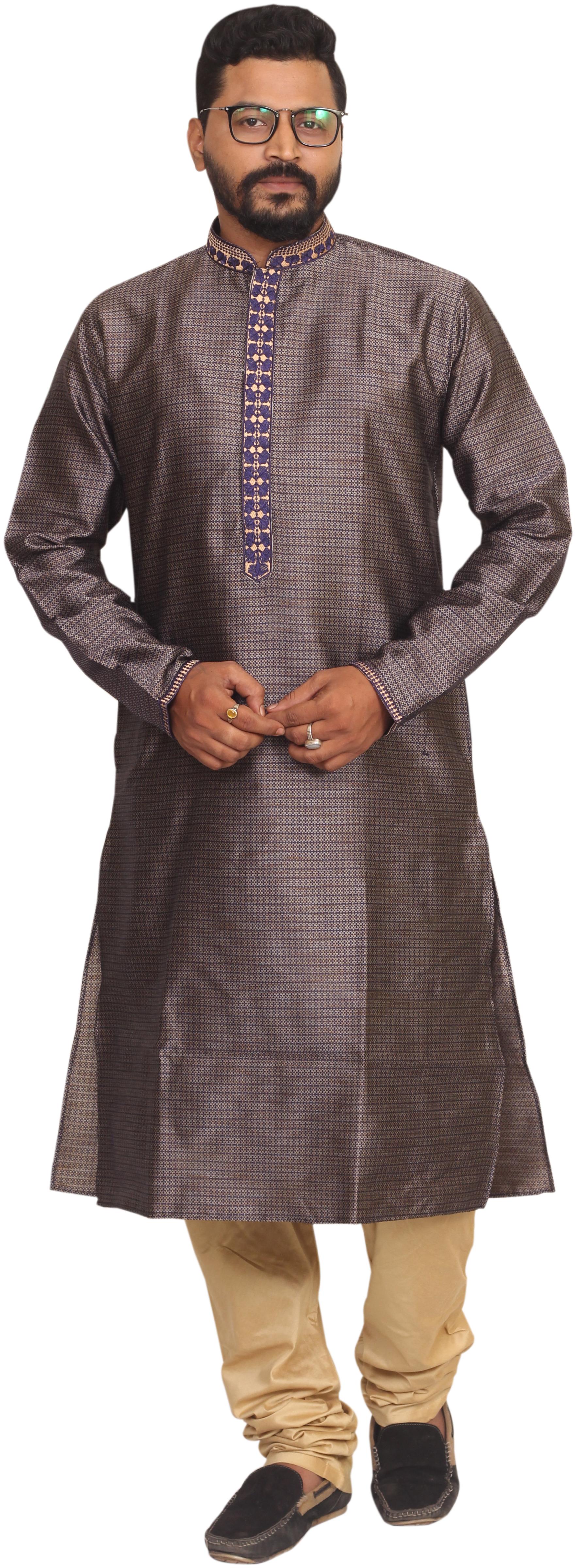 

Sreemant Men Blue Regular Fit Kurta