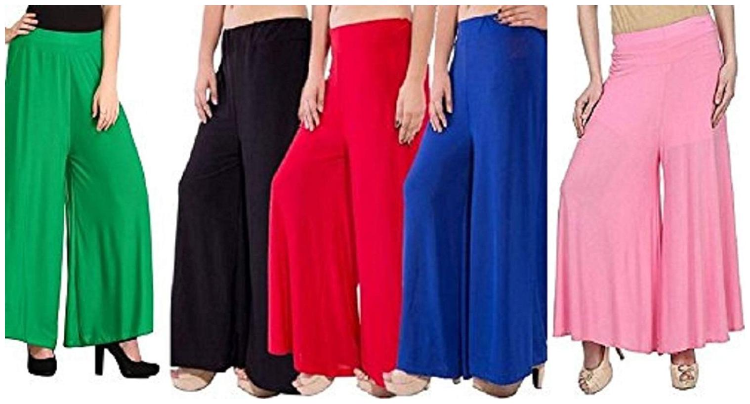 

Sri Belha Fashions Ankle Length Lycra Palazzo For Women Pack Of- 5 - Free Size