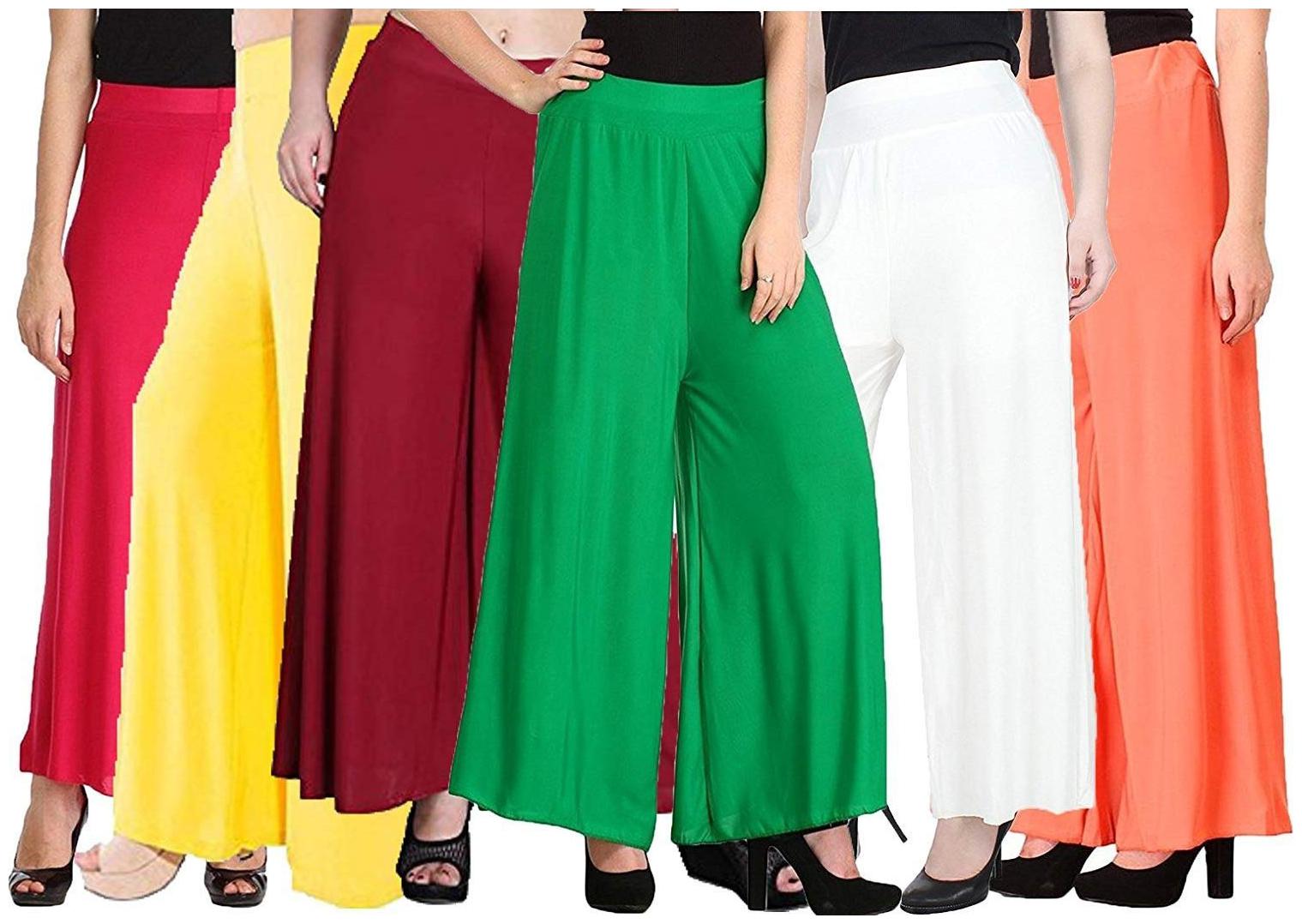 

Sri Belha Fashions Ankle Length Lycra Palazzo For Women Pack Of- 6 - Free Size
