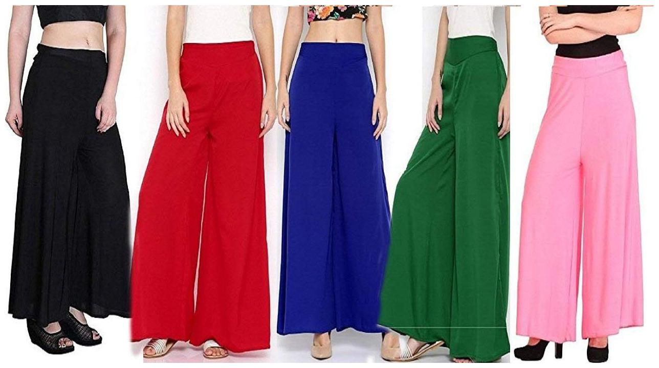

Sri Belha Fashions Ankle Length Lycra Palazzo For Women Pack Of- 5 - Free Size