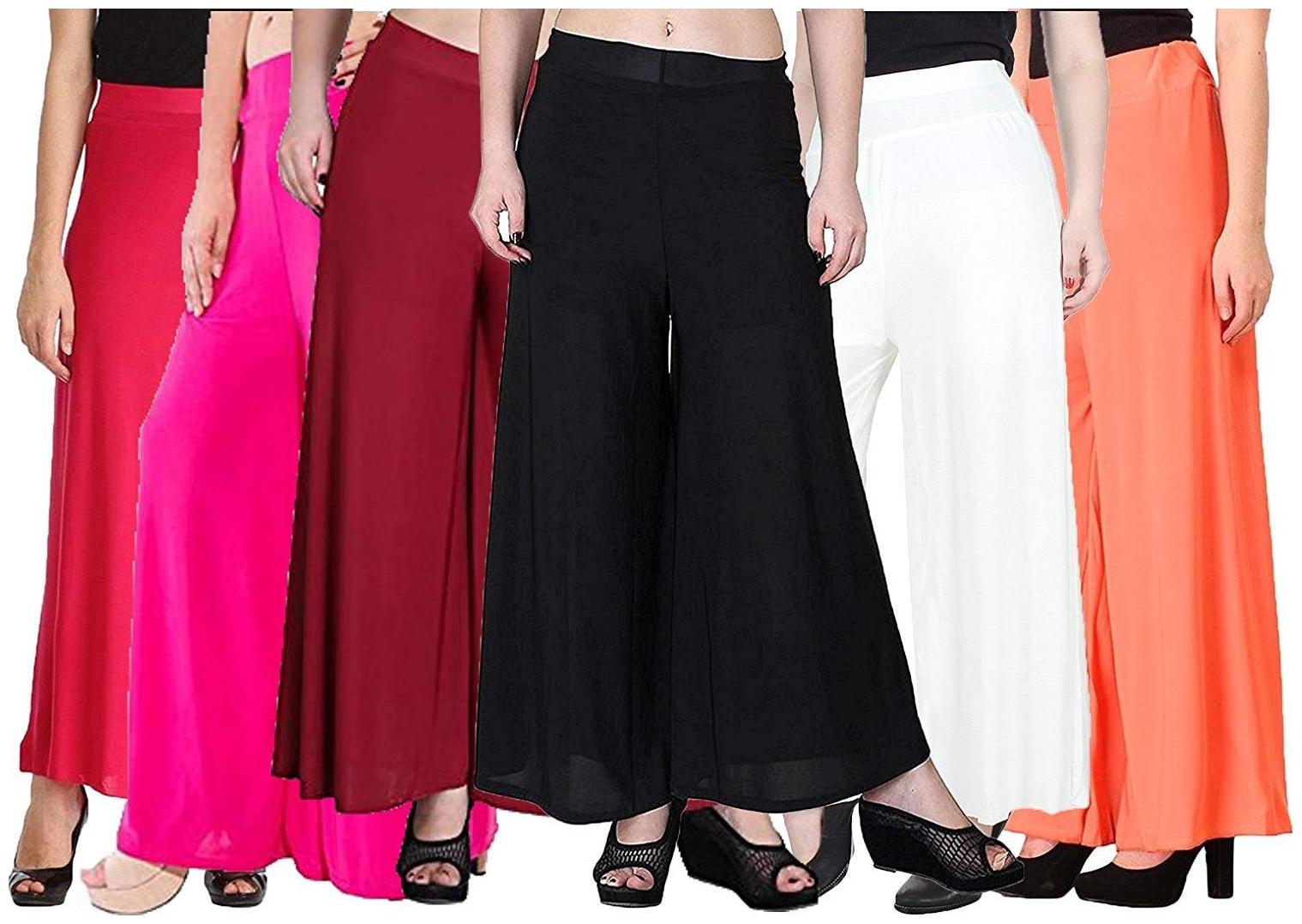 

Sri Belha Fashions Ankle Length Lycra Palazzo For Women Pack Of- 6 - Free Size