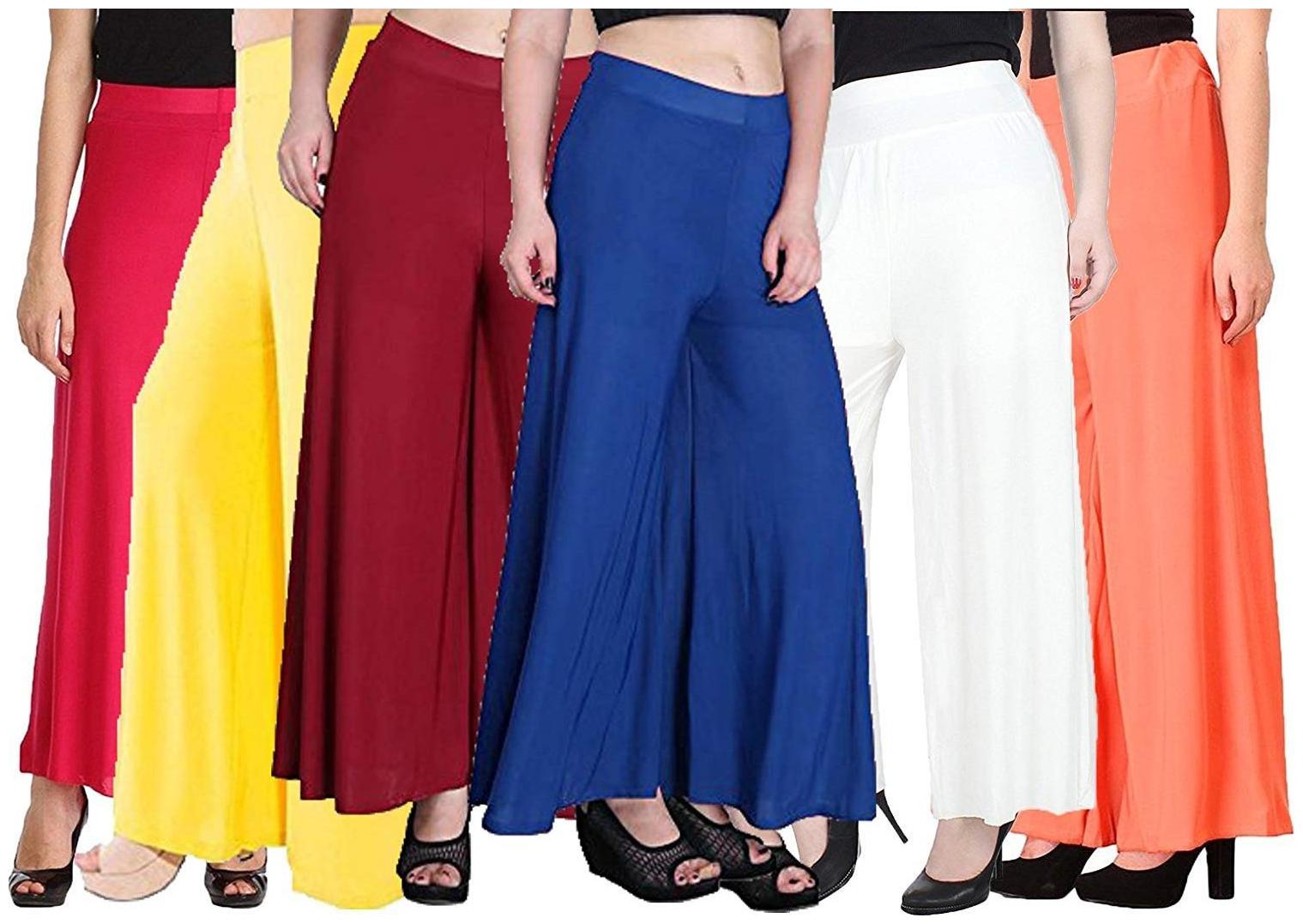 

Sri Belha Fashions Ankle Length Lycra Palazzo For Women Pack Of- 5 - Free Size