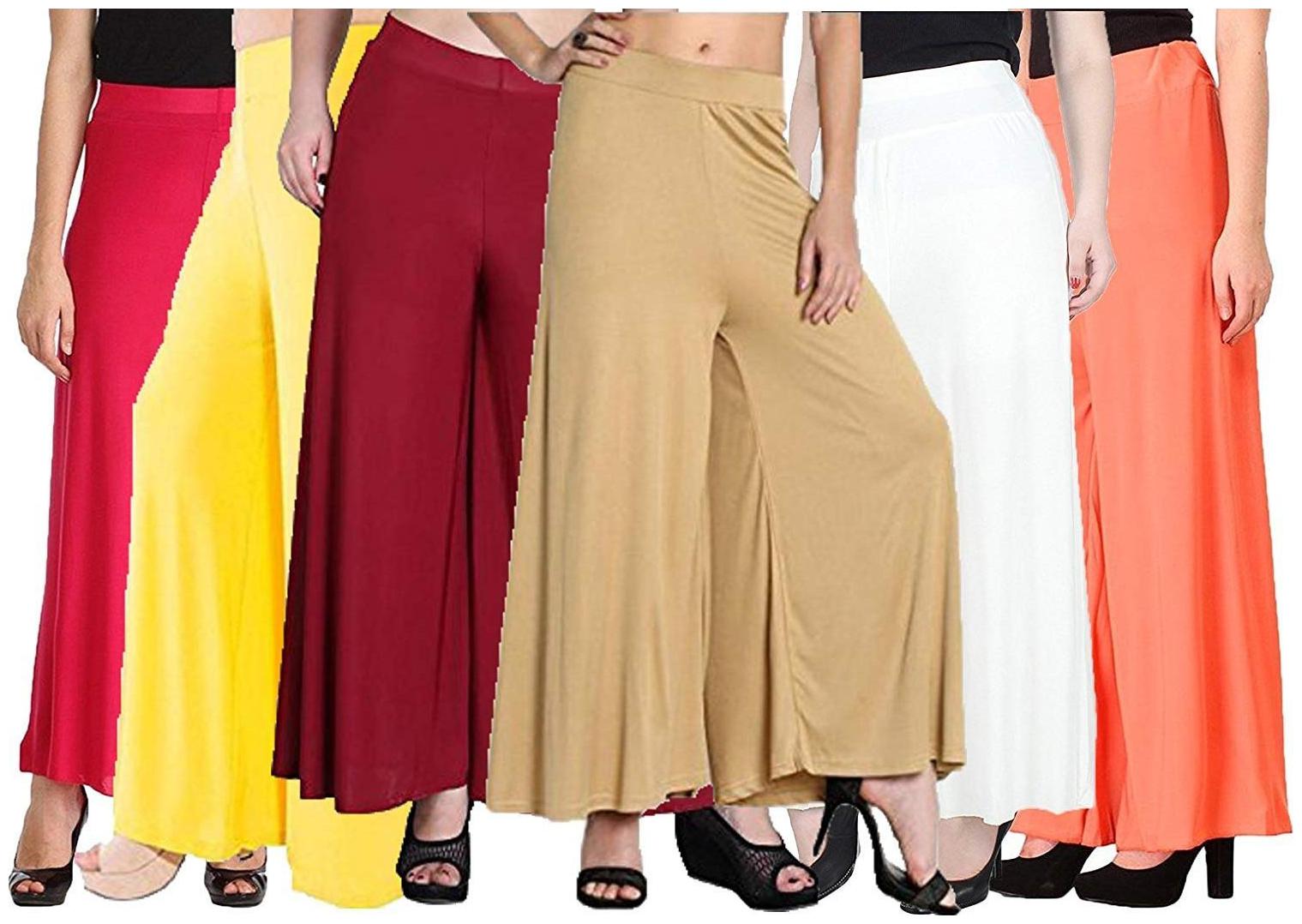 

Sri Belha Fashions Ankle Length Lycra Palazzo For Women Pack Of- 6 - Free Size