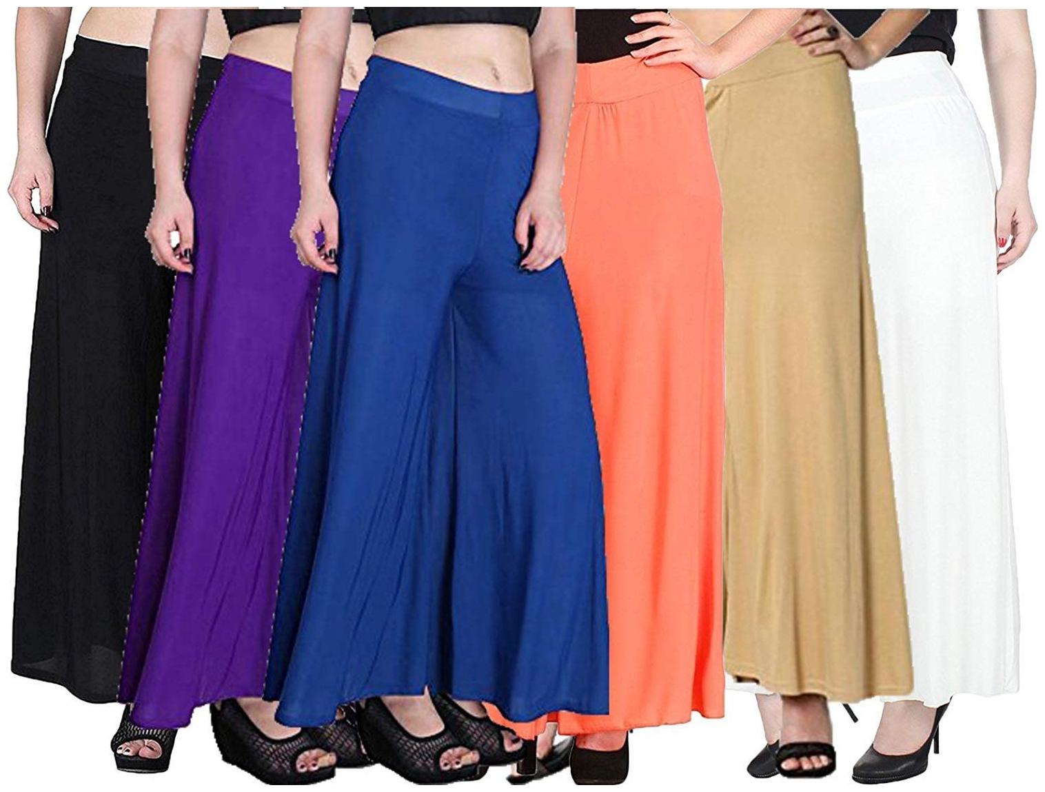 

Sri Belha Fashions Ankle Length Lycra Palazzo For Women Pack Of- 6 - Free Size
