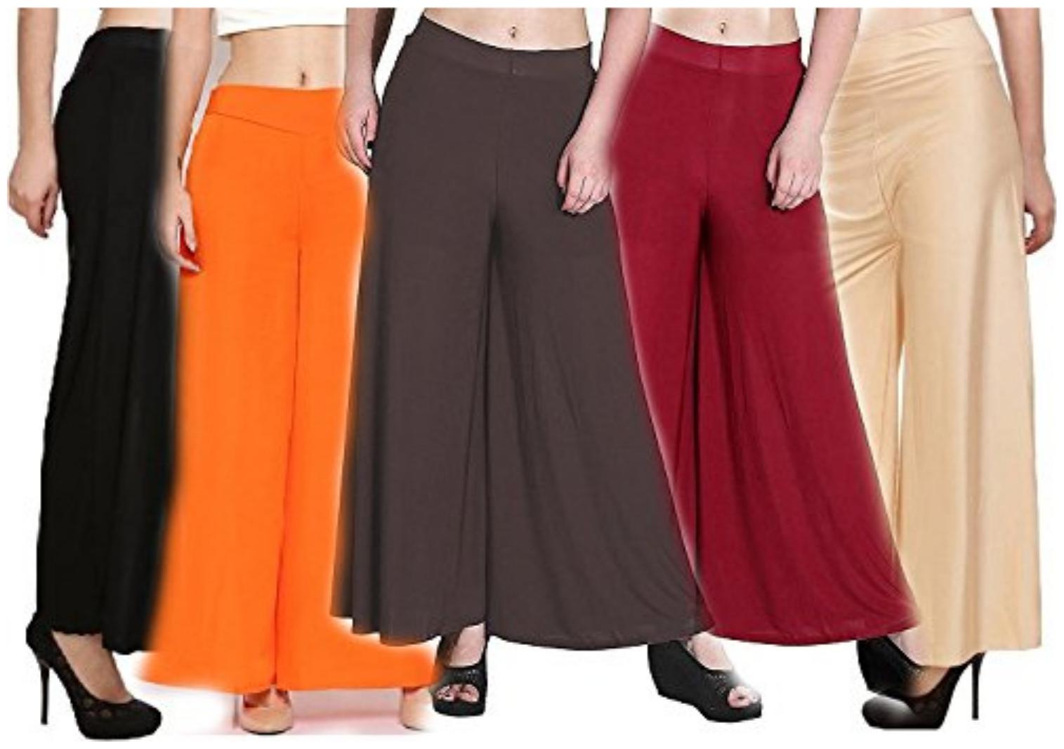 

Sri Belha Fashions Ankle Length Lycra Palazzo For Women Pack Of- 5 - Free Size
