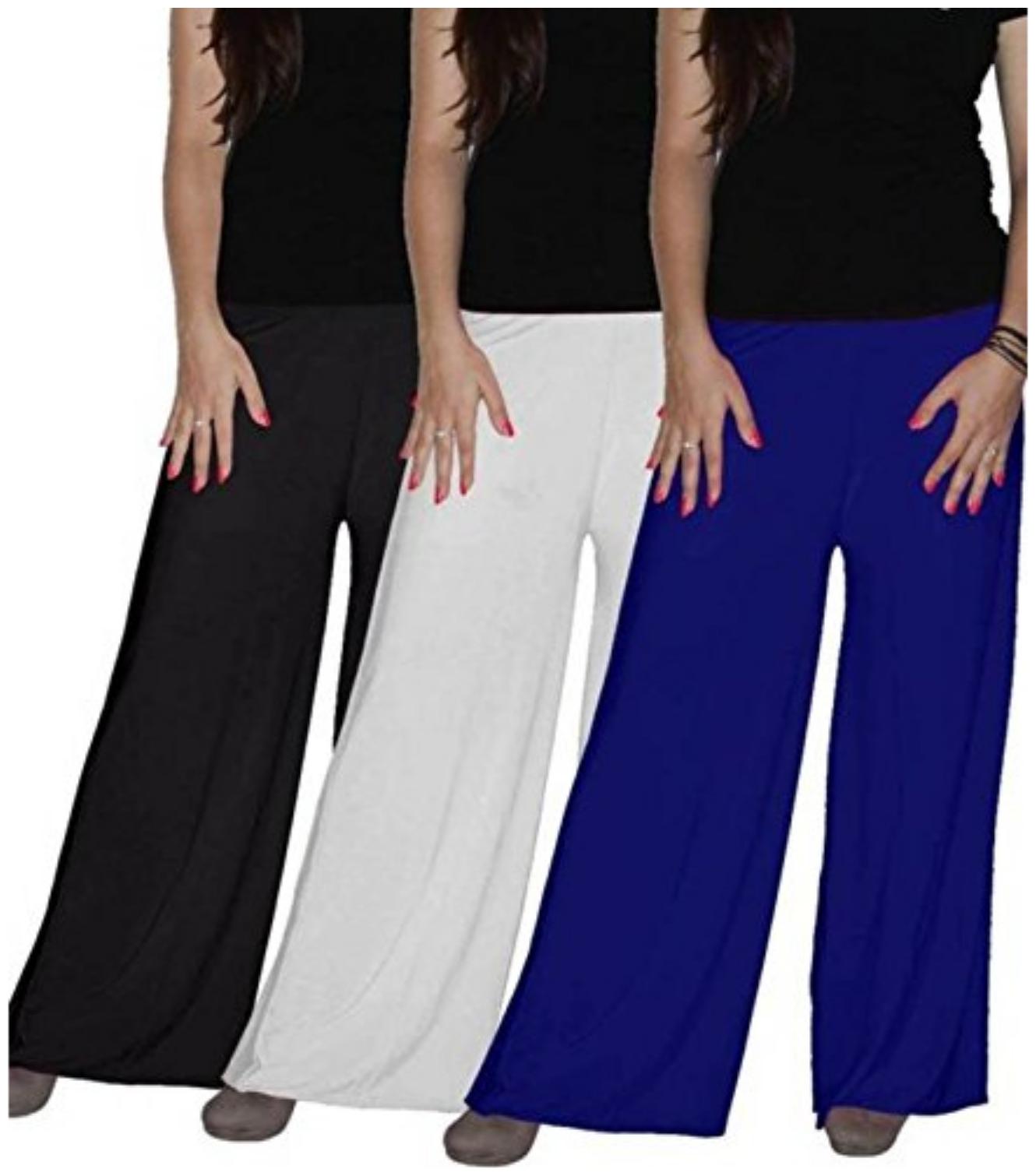 

Sri Belha Fashions Ankle Length Lycra Palazzo For Women Pack Of- 3 - Free Size