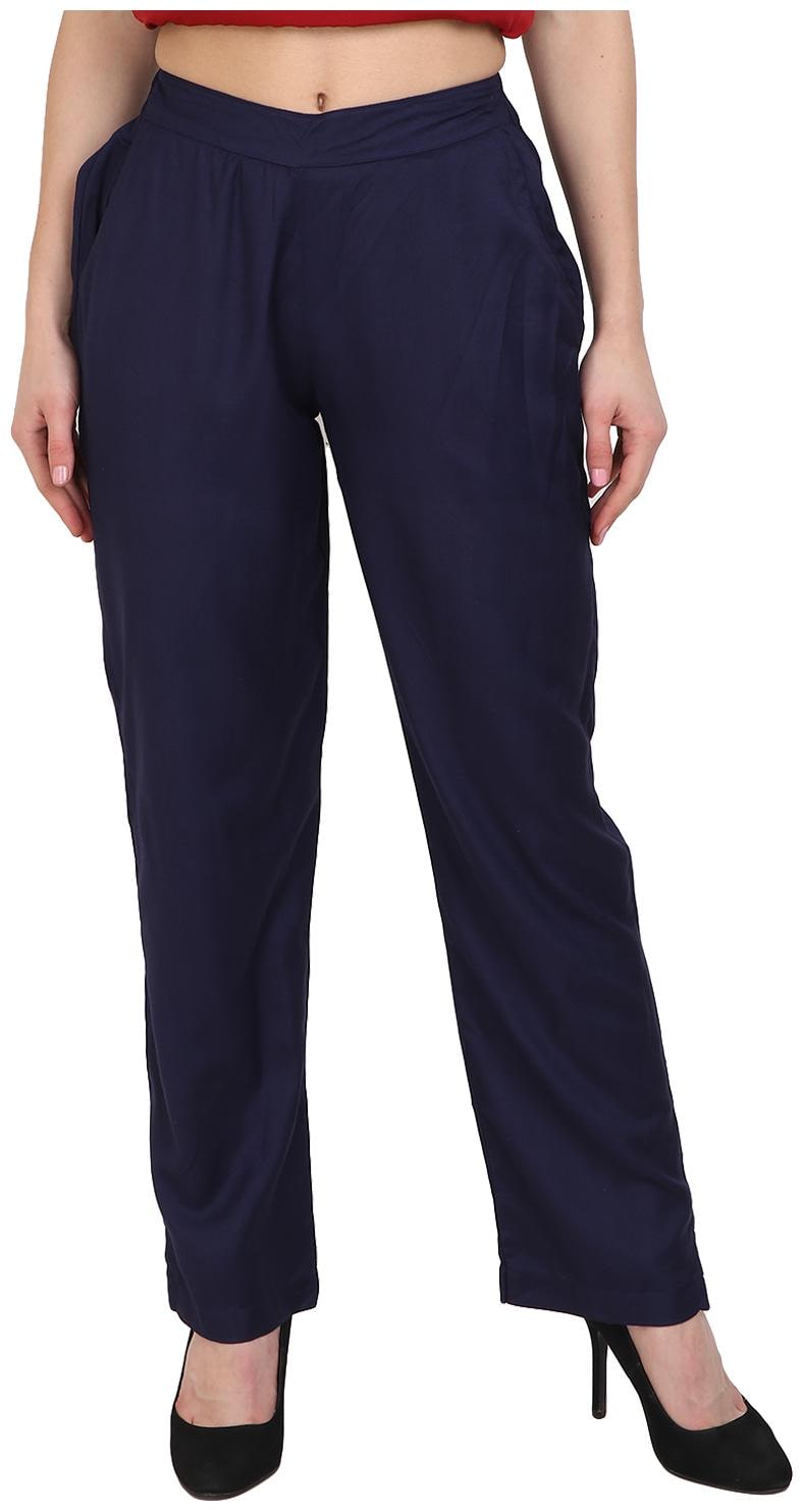 

Sritika Blue Reyon Women s Trouser