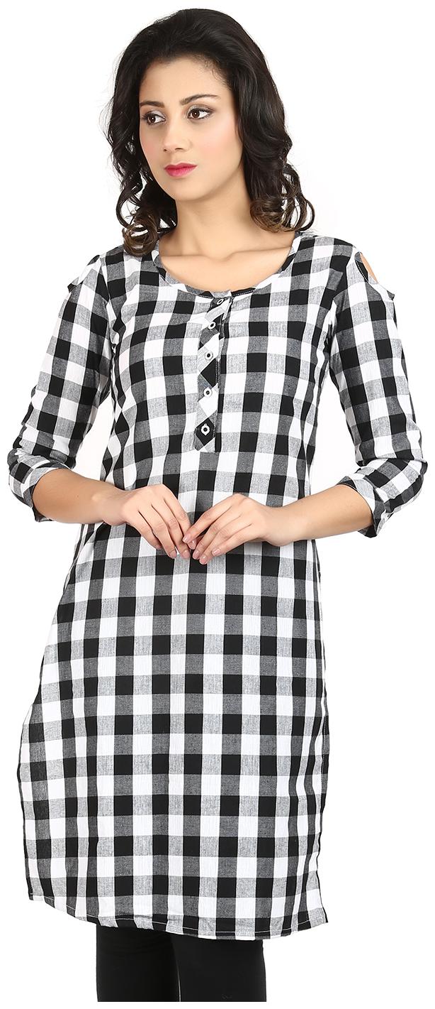 

Sritika Women Black Printed Straight Kurti