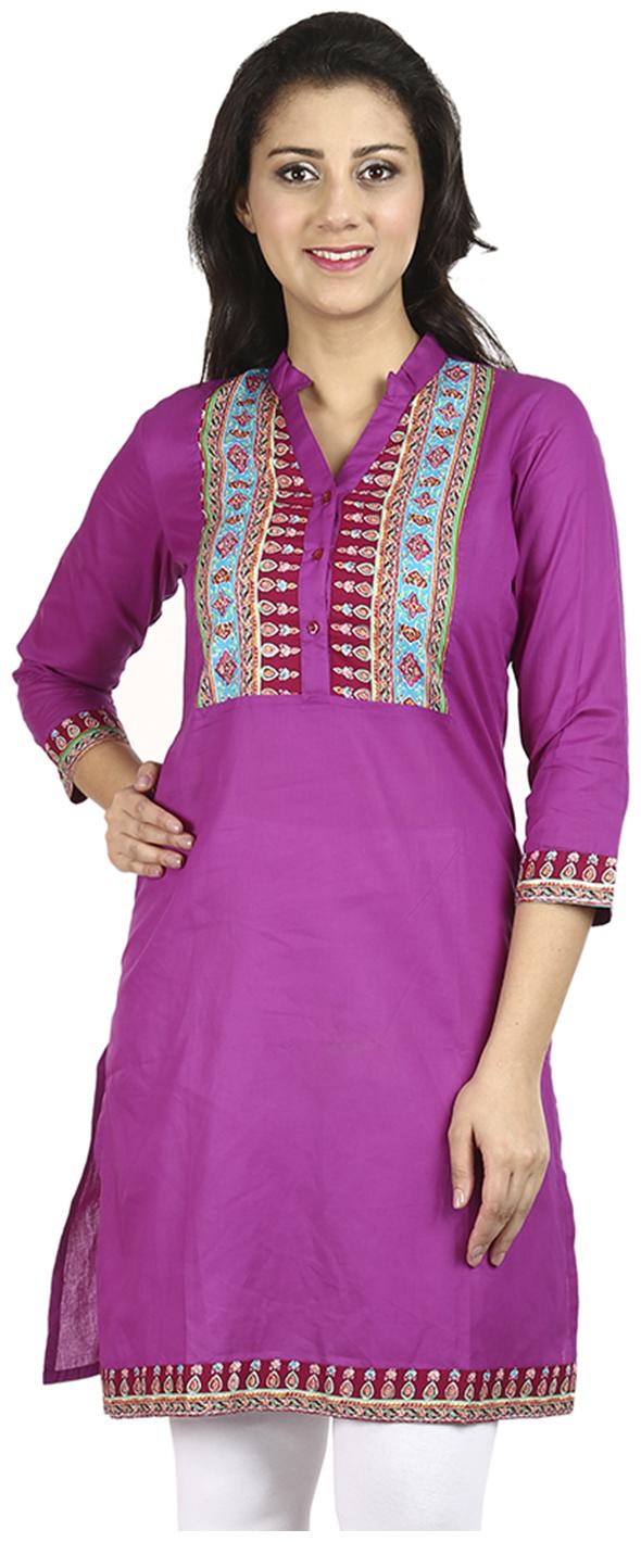 

Sritika Women Pink Solid Straight Kurti