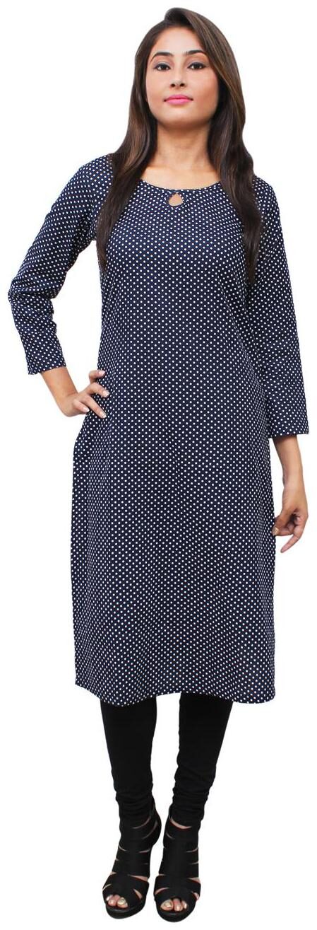 

Sritika Women Blue Printed Straight Kurta