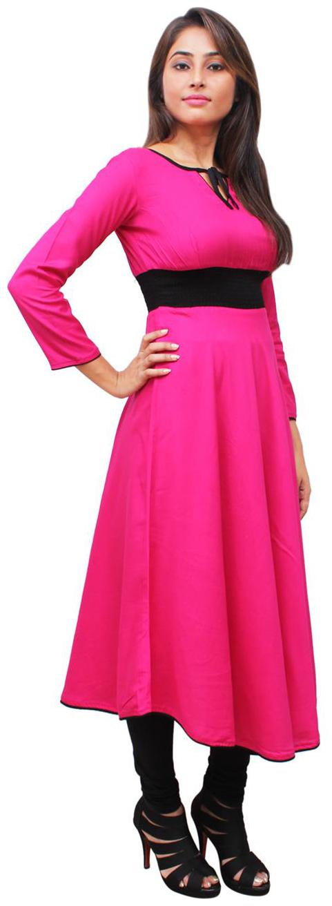 

Sritika Women Pink Solid Anarkali Kurta