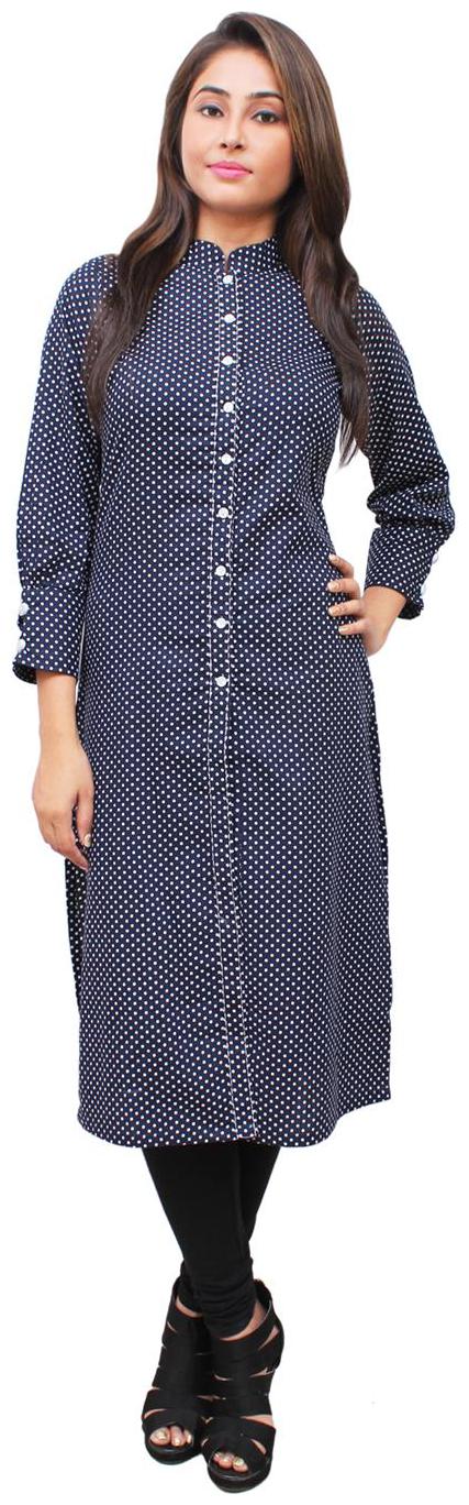 

Sritika Women Blue Printed Straight Kurta