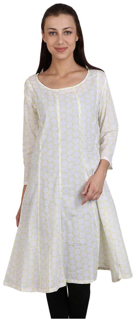 

Sritika Women White Solid Anarkali Kurti