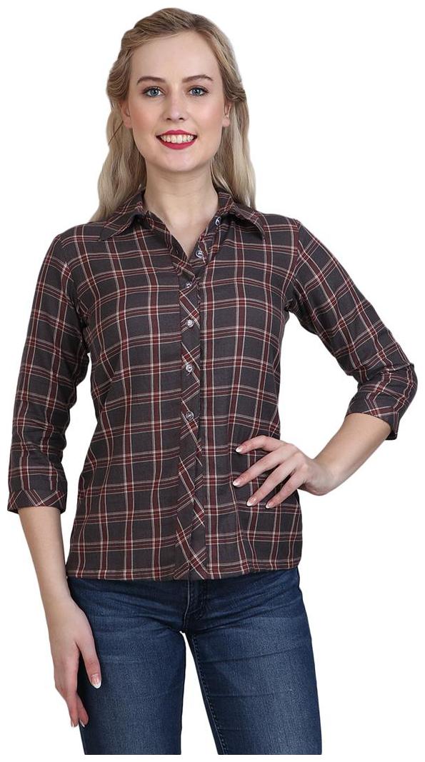 

Sritika Women Brown Printed Regular Fit Shirt