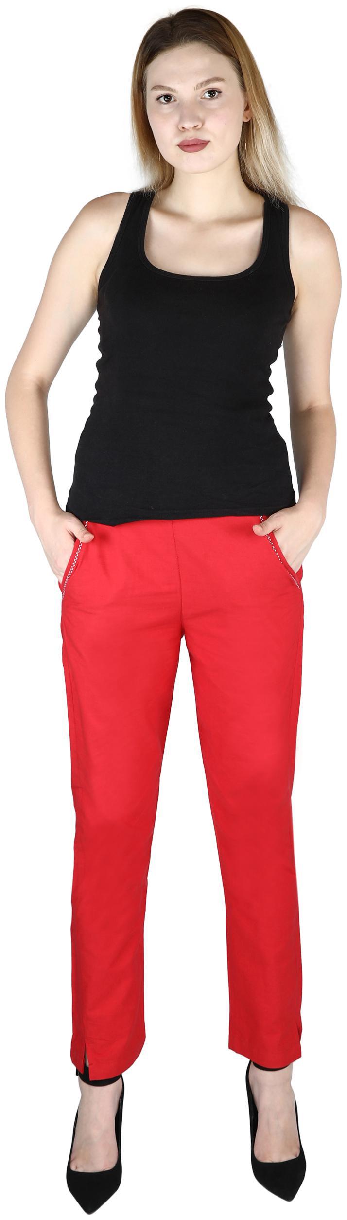 

Sritika Red Cotton Women s Trouser