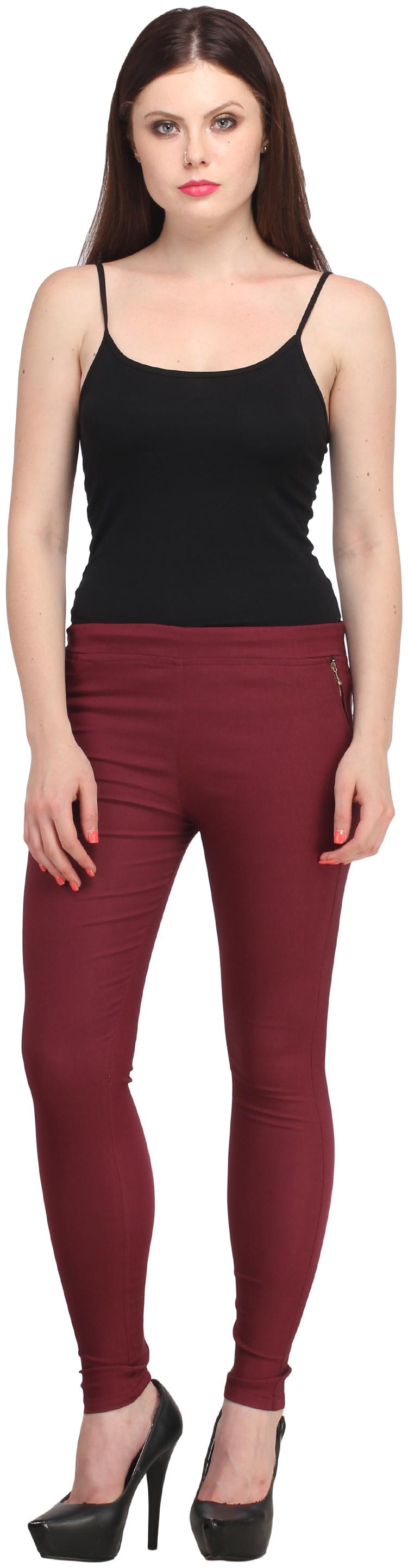 

Sritika Women Maroon Straight fit Jeans