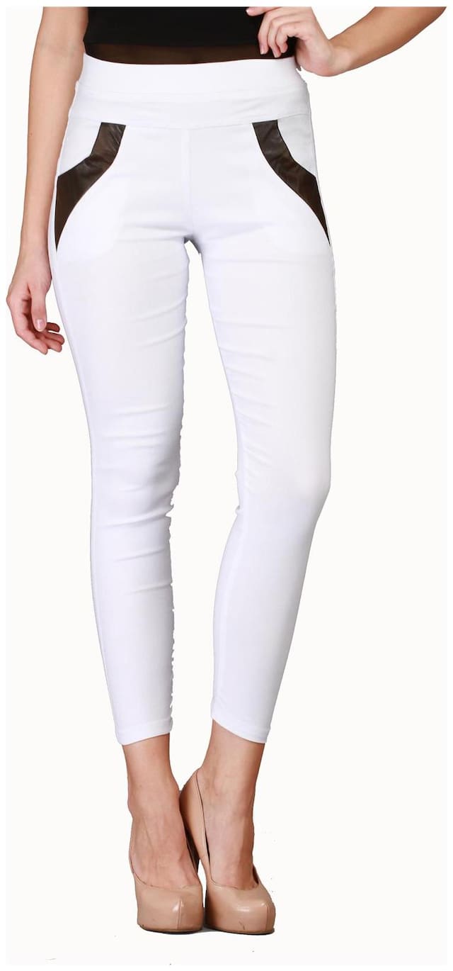 Sritika Women White Straight fit Jegging