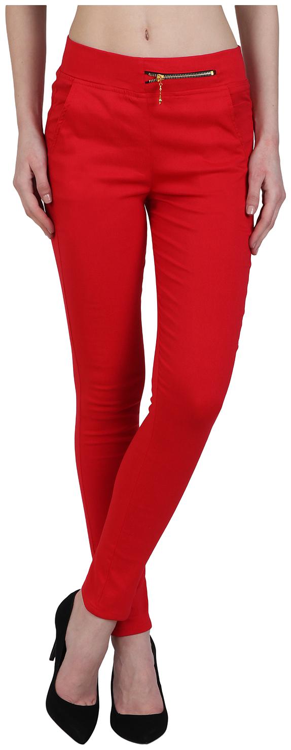 

Sritika Women Red Straight fit Jeans