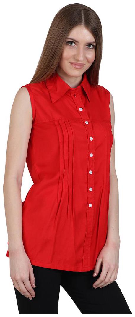 

Sritika Women Red Solid Regular Fit Shirt