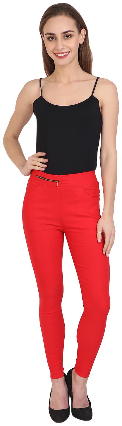 

Sritika Women Red Straight fit Jegging