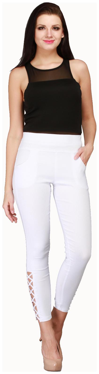 

Sritika Women White Straight fit Jegging