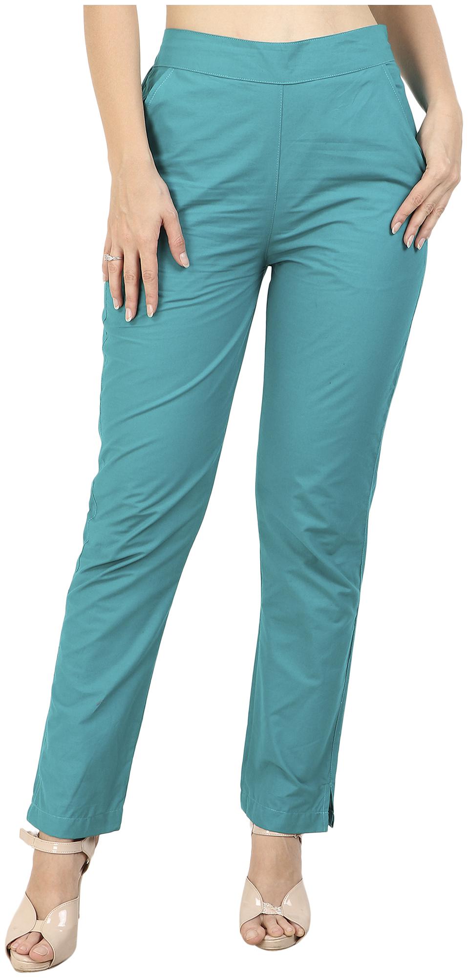 

Sritika Women Turquoise Straight fit Regular trousers