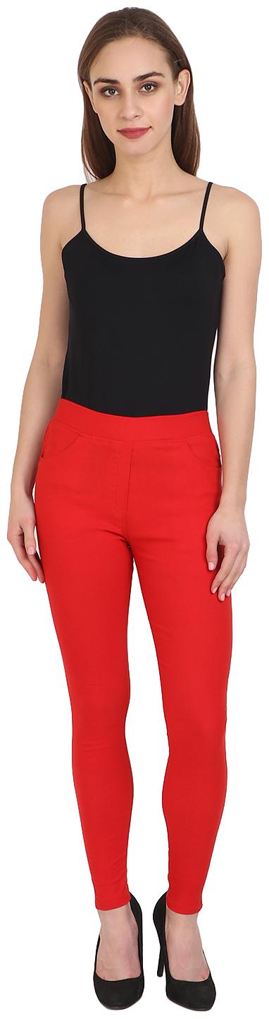 

Sritika Women Red Straight fit Jegging