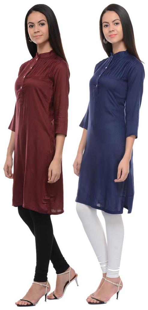 

Sritika Women Multi Solid Straight Kurti