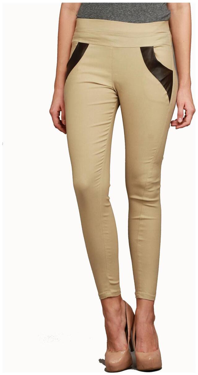 Sritika Women Beige Straight fit Jegging