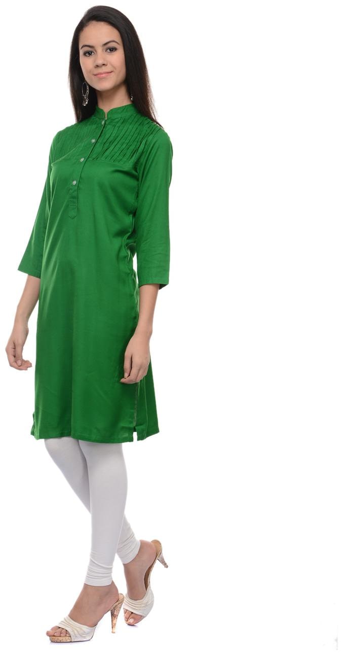 

Sritika Women Green Solid Straight Kurta