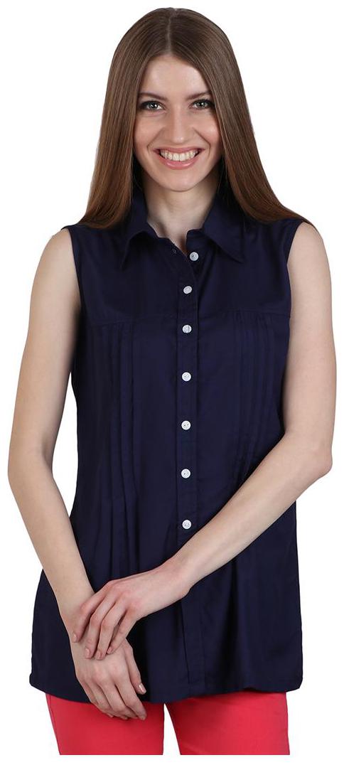

Sritika Women Blue Solid Regular Fit Shirt