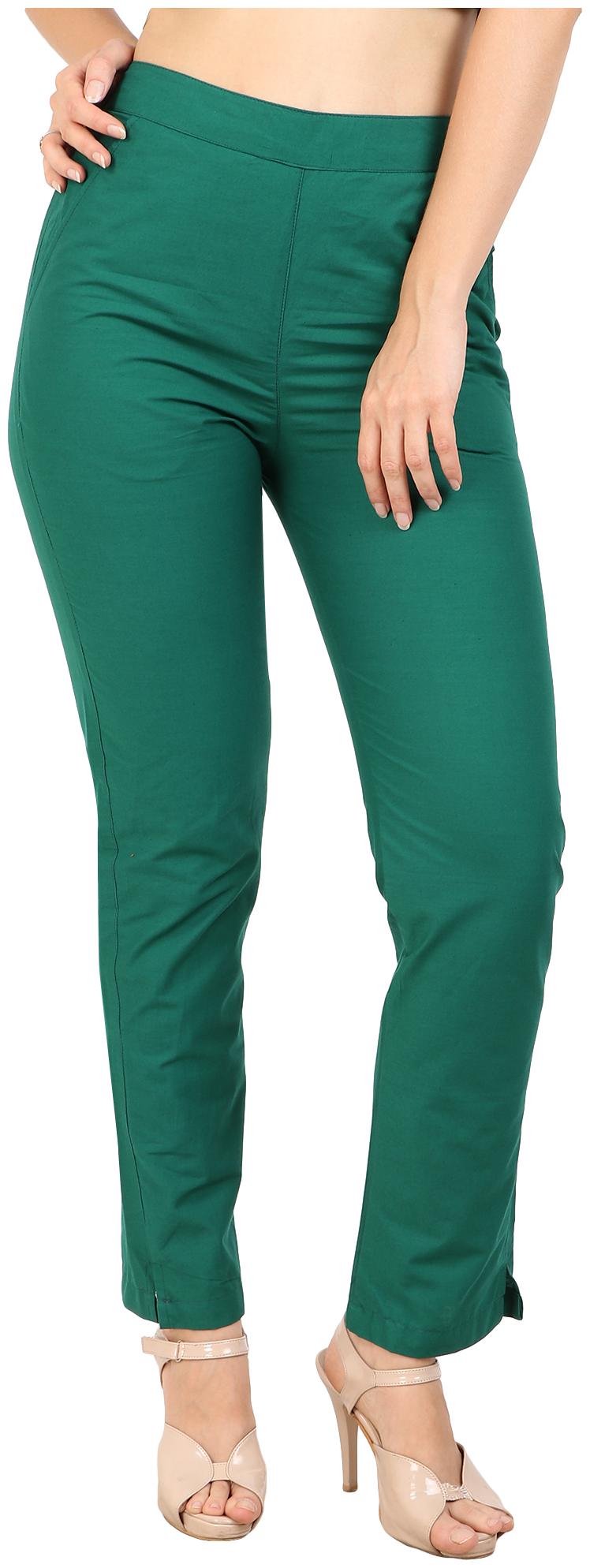 

Sritika Women Green Straight fit Regular trousers