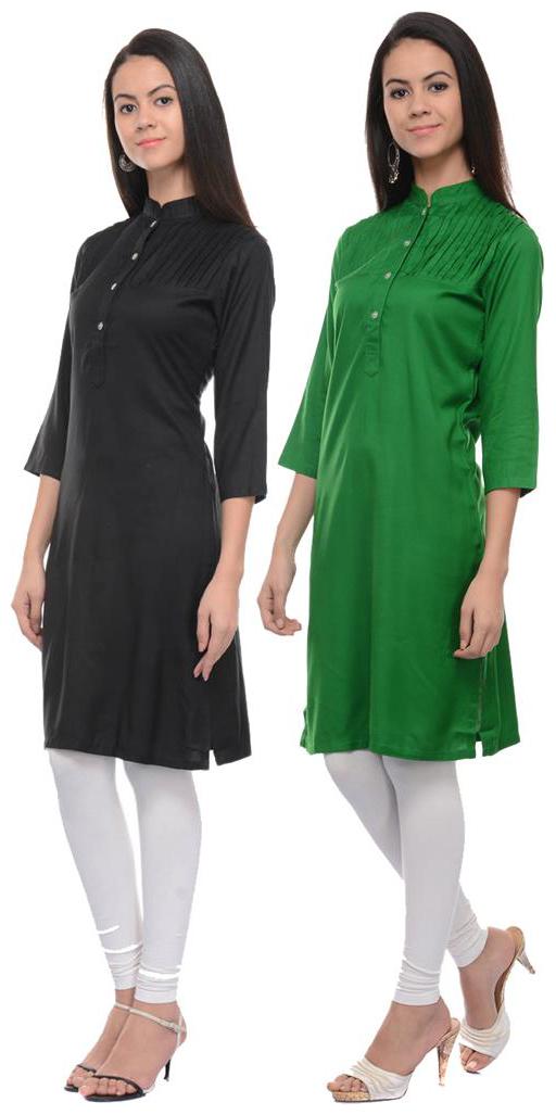 

Sritika Solid Rayon Multi Cambo Kurtis