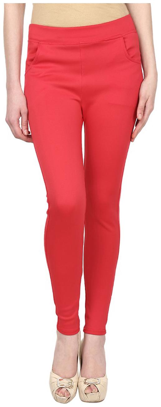 

Sritika Women Red Straight fit Jegging